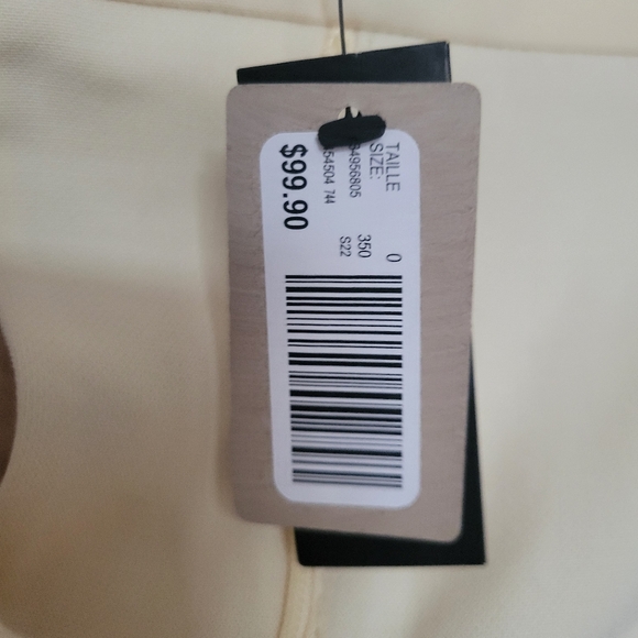 NWT RW&Co Pastel Yellow Wide Leg Dress Pant Size 0 - Picture 3 of 6